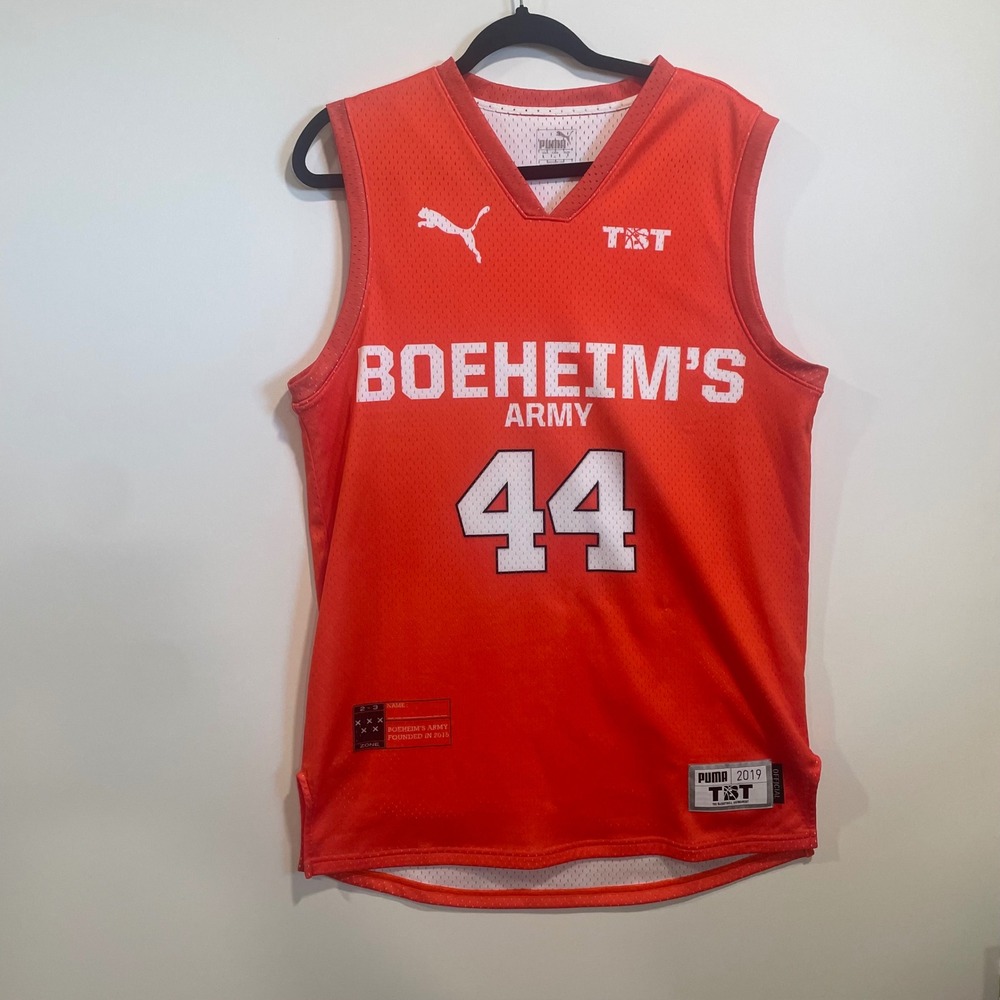 Puma Boeheims Army TBT 2019 Basketball Jersey Mens Large Orange #44 Syracuse